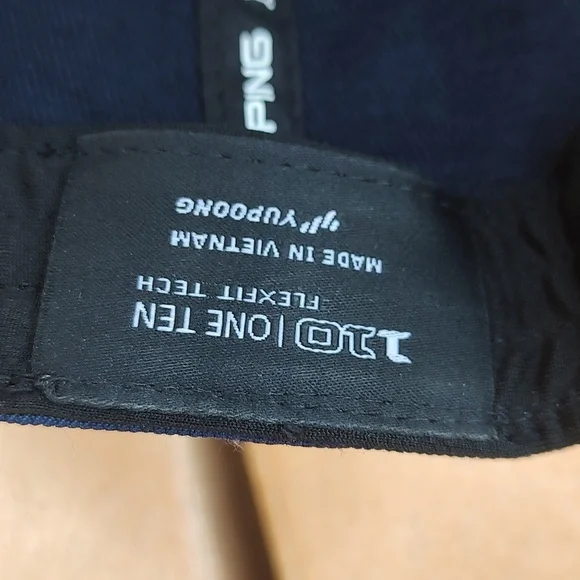 PING Embroidered White Blue Red Visor Snapback Golf Cap Hat